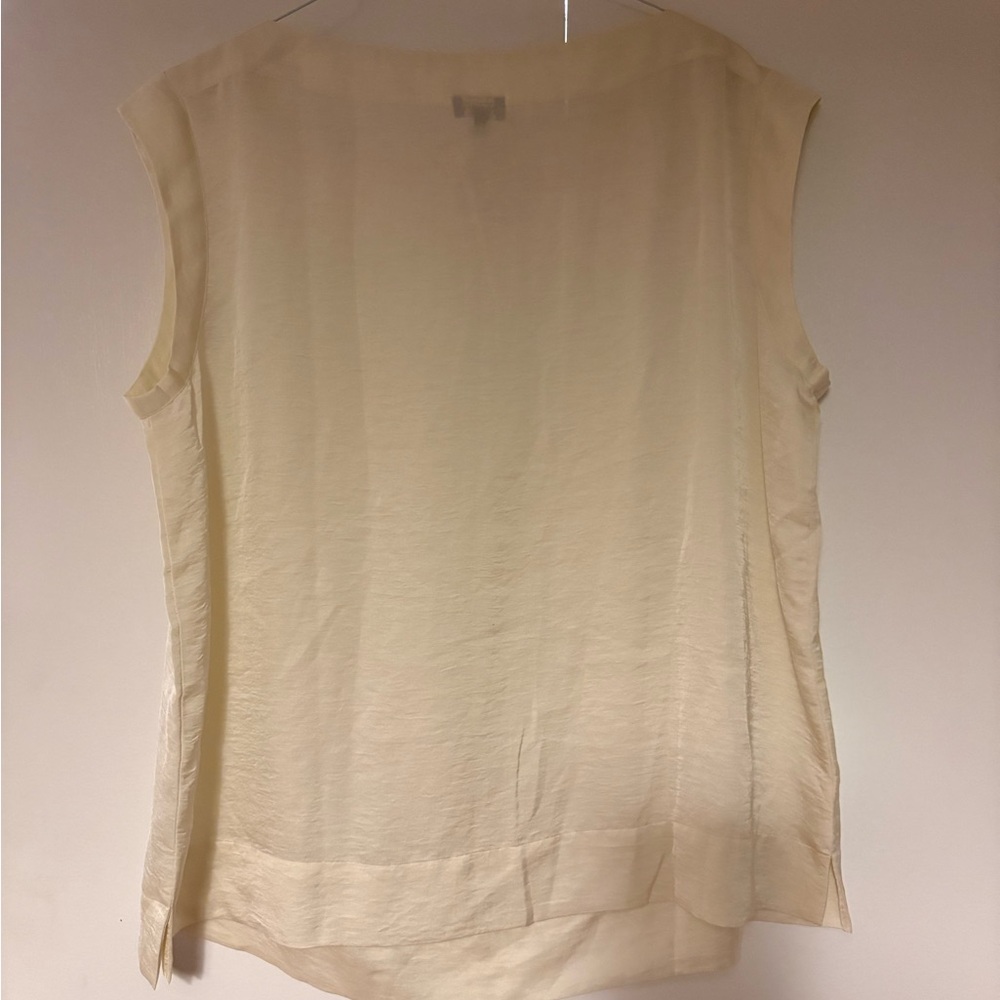 Talbots Chic Sleeveless Cream Blouse